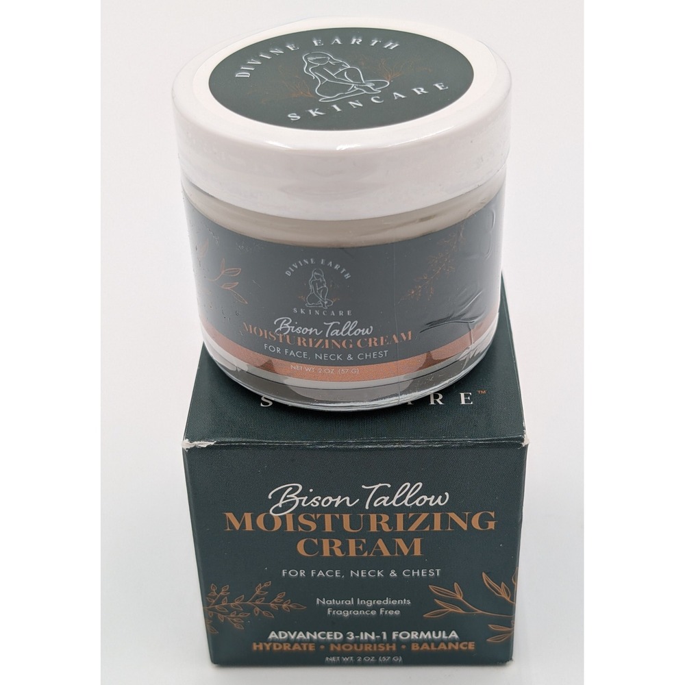 Divine Earth Bison Tallow Moisturizing Cream 2 oz Sealed Exp 10/2027